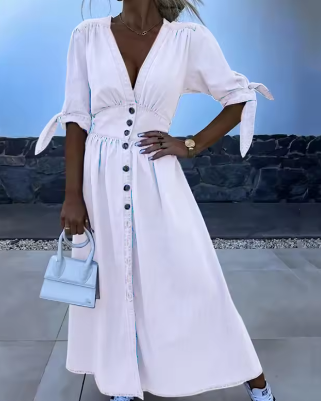 Sabrina | Classic Button Dress