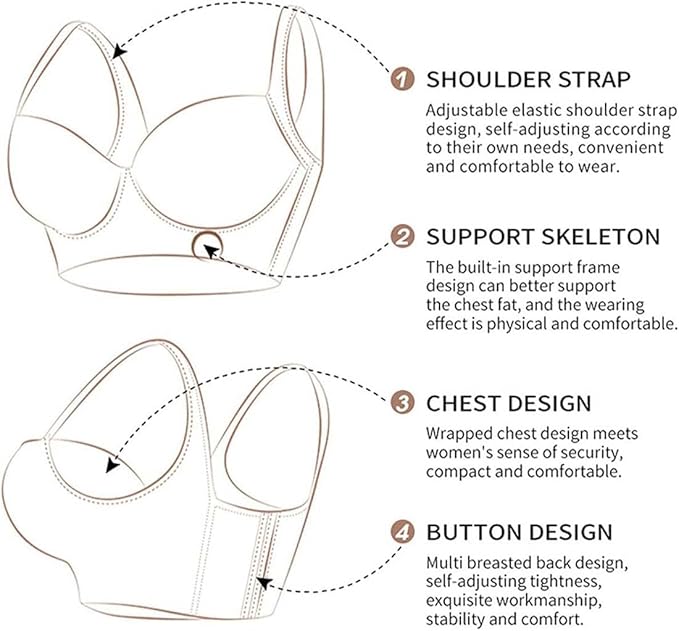 Plus Size Support Bra - Jean Style